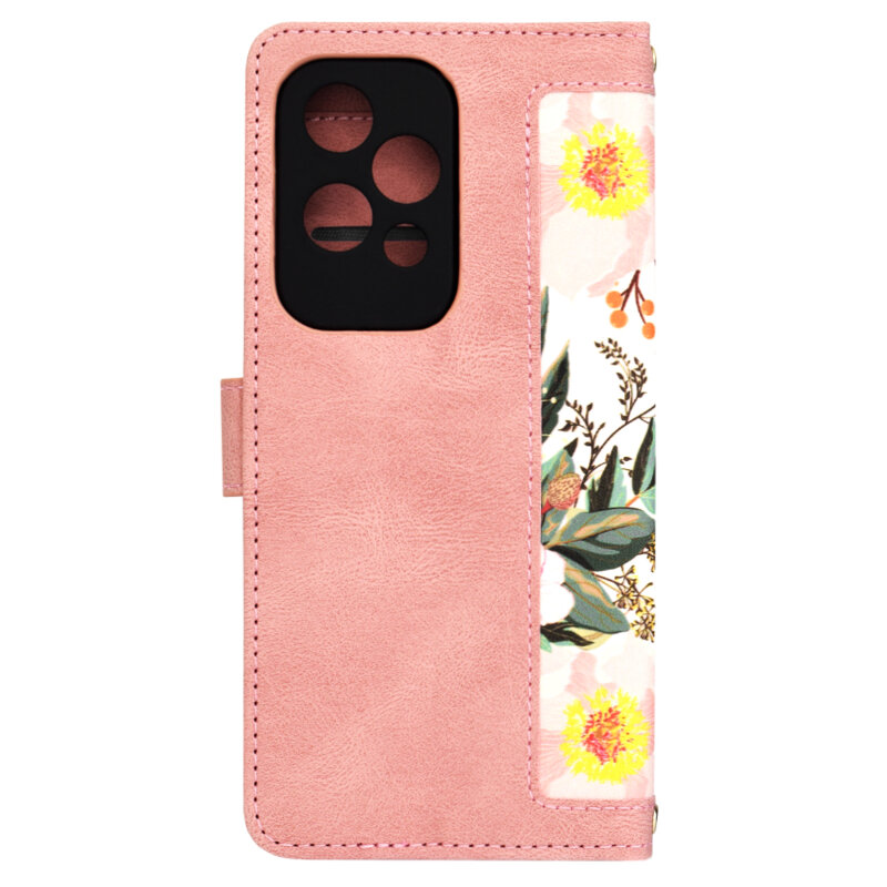 Husa personalizata fete Honor 200 Lite Techsuit FlipCraft, roz