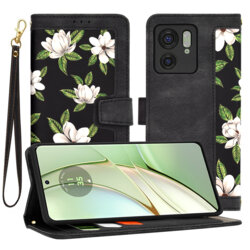 Husa personalizata fete Motorola Edge 40 Techsuit FlipCraft, negru