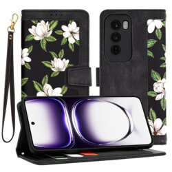 Husa personalizata fete Oppo Reno12 Techsuit FlipCraft, negru