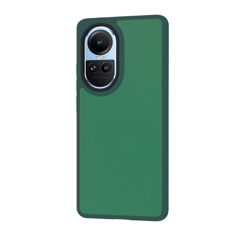 Husa Oppo Reno10 Pro Techsuit HaloFrost Series, verde inchis