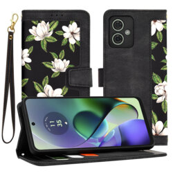 Husa personalizata fete Motorola Moto G54 Power Edition Techsuit FlipCraft, negru