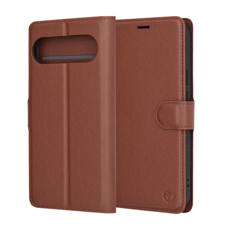 Husa Google Pixel 9 Pro XL Techsuit Leather Folio, maro
