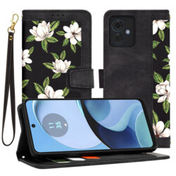Husa personalizata fete Motorola Moto G14 Techsuit FlipCraft, negru