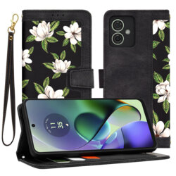 Husa personalizata fete Motorola Moto G54 Techsuit FlipCraft, negru
