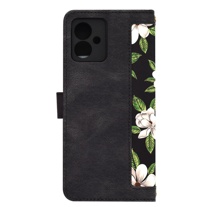 Husa personalizata fete Motorola Moto G54 Techsuit FlipCraft, negru