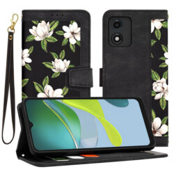 Husa personalizata fete Motorola Moto E13 Techsuit FlipCraft, negru