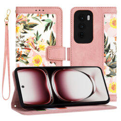 Husa personalizata fete Oppo Reno12 Pro Techsuit FlipCraft, roz