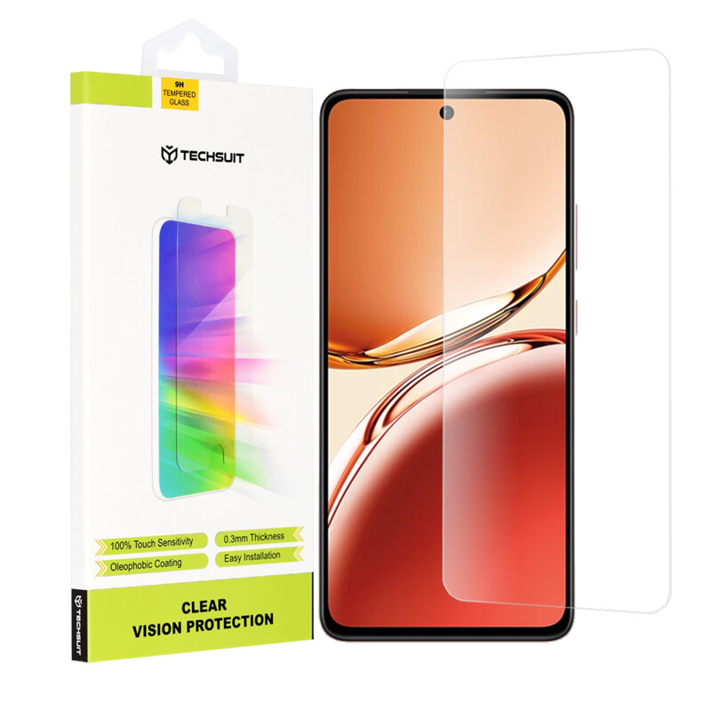 Folie sticla Oppo Reno12 F 4G Techsuit Clear Vision Glass, transparenta