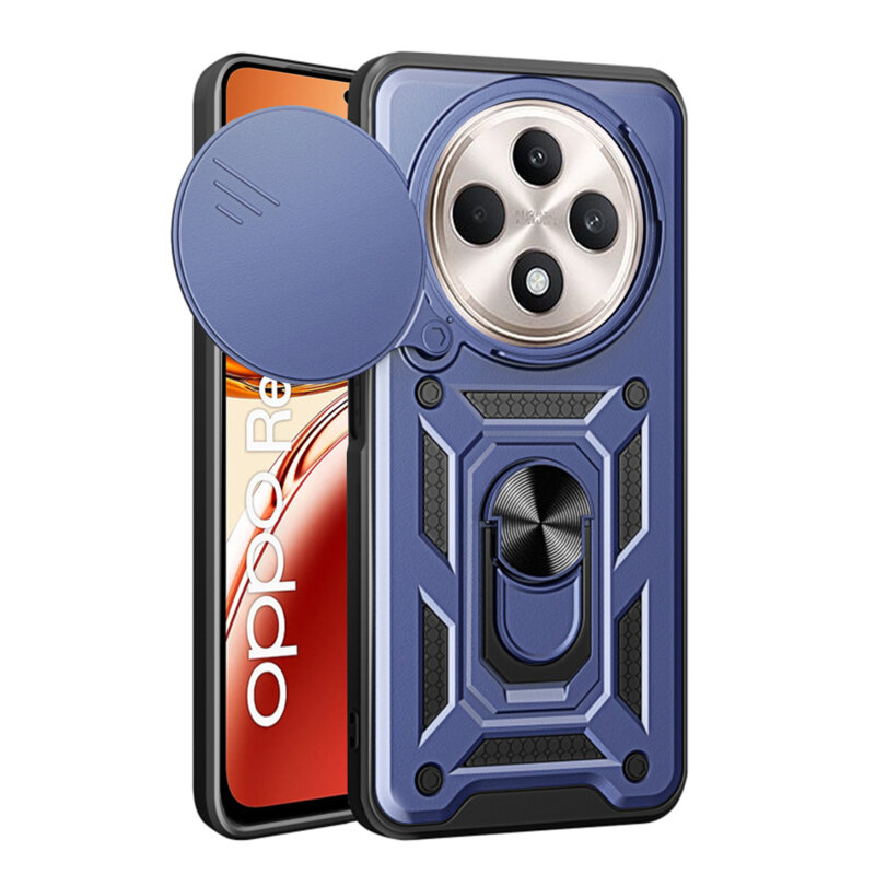 Husa Oppo Reno12 F 4G protectie camera Techsuit CamShield Series, albastru
