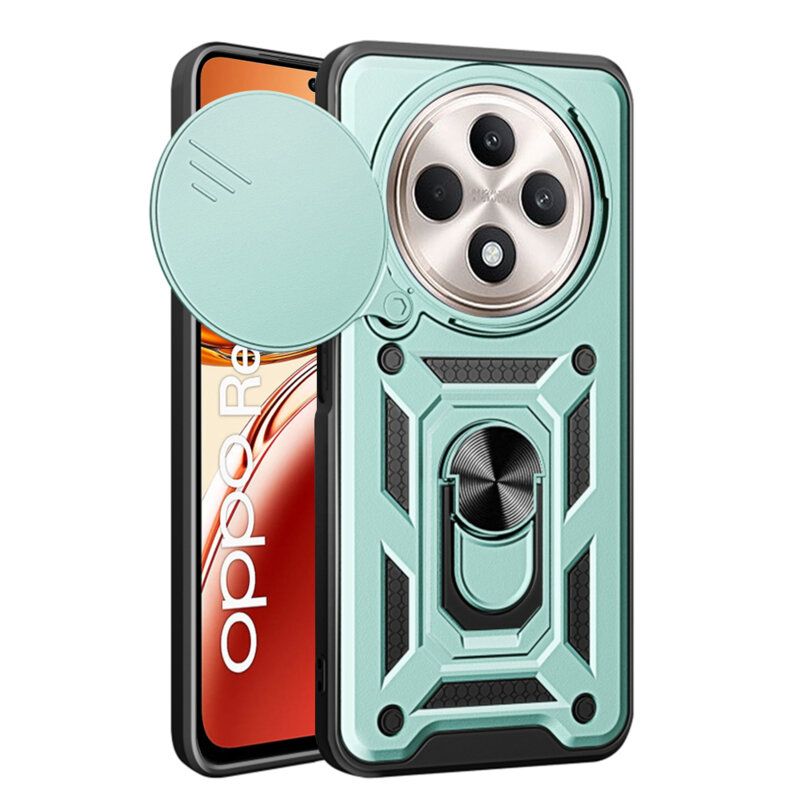 Husa Oppo Reno12 F 4G protectie camera Techsuit CamShield Series, verde