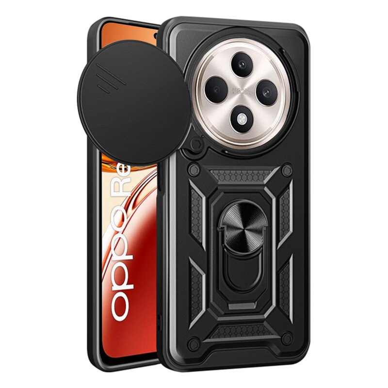 Husa Oppo Reno12 F 4G protectie camera Techsuit CamShield Series, negru