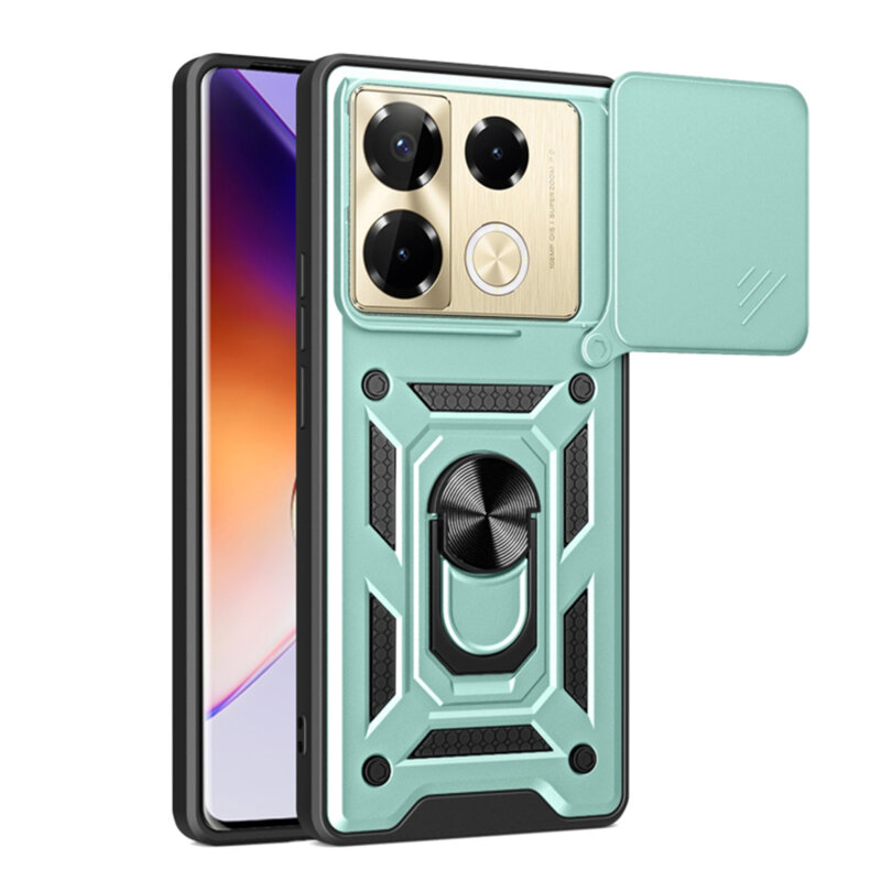 Husa Infinix Note 40 Pro 4G protectie camera Techsuit CamShield Series, verde