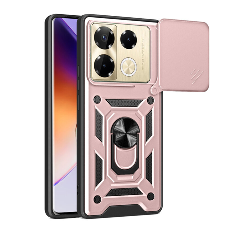 Husa Infinix Note 40 Pro 4G protectie camera Techsuit CamShield Series, roz