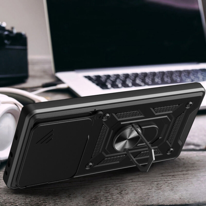 Husa Infinix Note 40 Pro 4G protectie camera Techsuit CamShield Series, negru