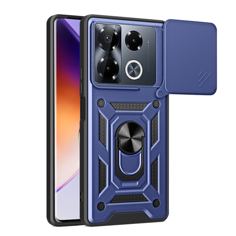 Husa Infinix Note 40 Pro+ protectie camera Techsuit CamShield Series, albastru