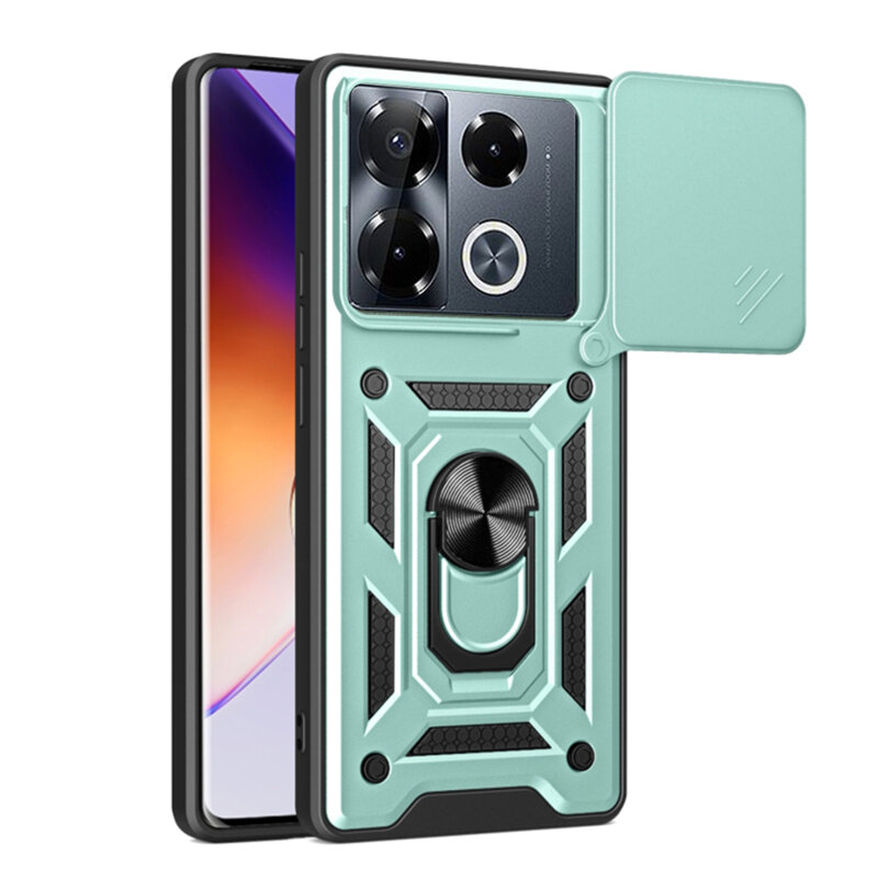 Husa Infinix Note 40 Pro+ protectie camera Techsuit CamShield Series, verde