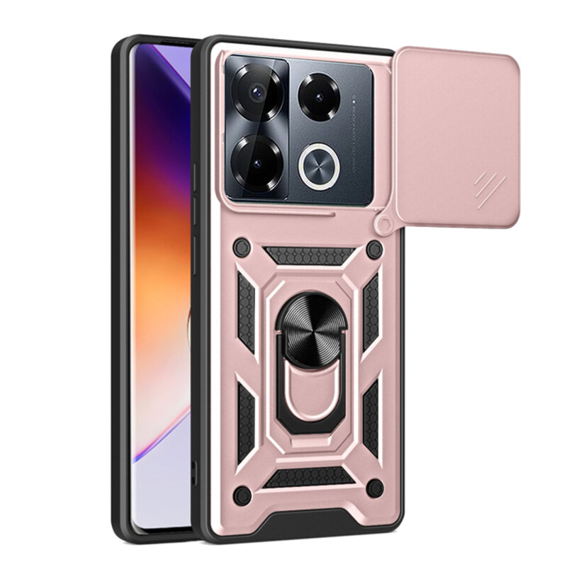 Husa Infinix Note 40 Pro+ protectie camera Techsuit CamShield Series, roz