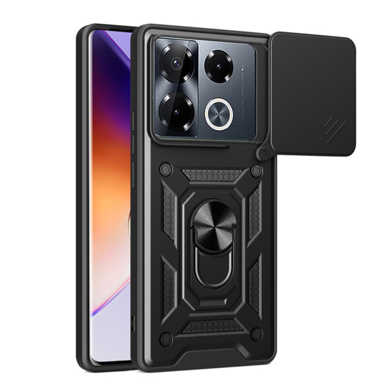 Husa Infinix Note 40 Pro+ protectie camera Techsuit CamShield Series, negru