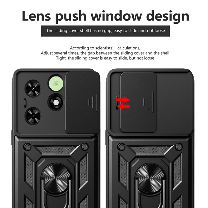 Husa Tecno Spark 20C protectie camera Techsuit CamShield Series, negru