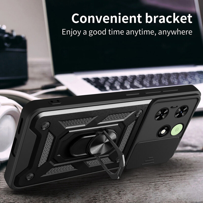 Husa Tecno Spark 20C protectie camera Techsuit CamShield Series, negru