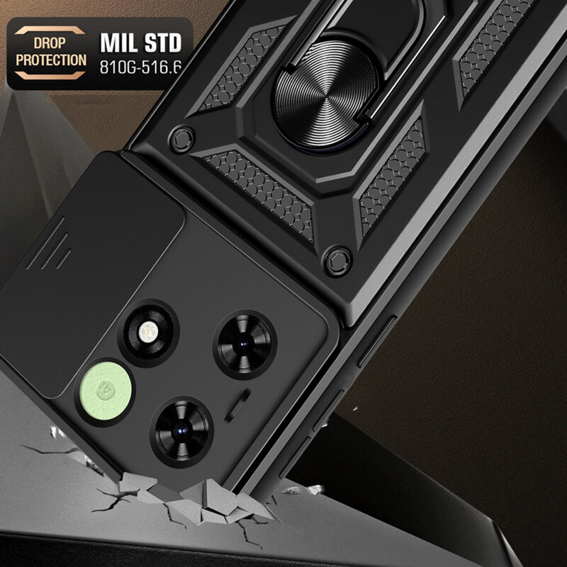 Husa Tecno Spark 20C protectie camera Techsuit CamShield Series, negru