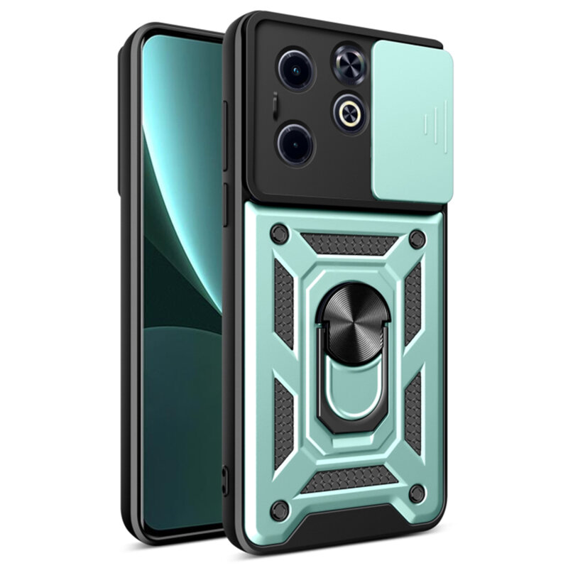 Husa Infinix Hot 40i protectie camera Techsuit CamShield Series, verde