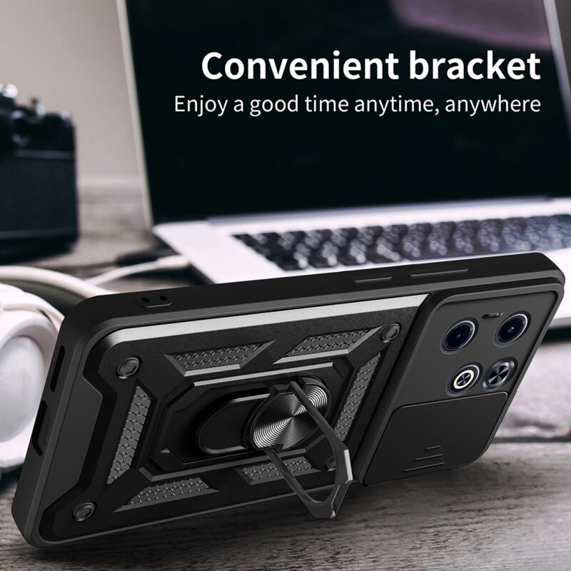 Husa Infinix Hot 40i protectie camera Techsuit CamShield Series, verde