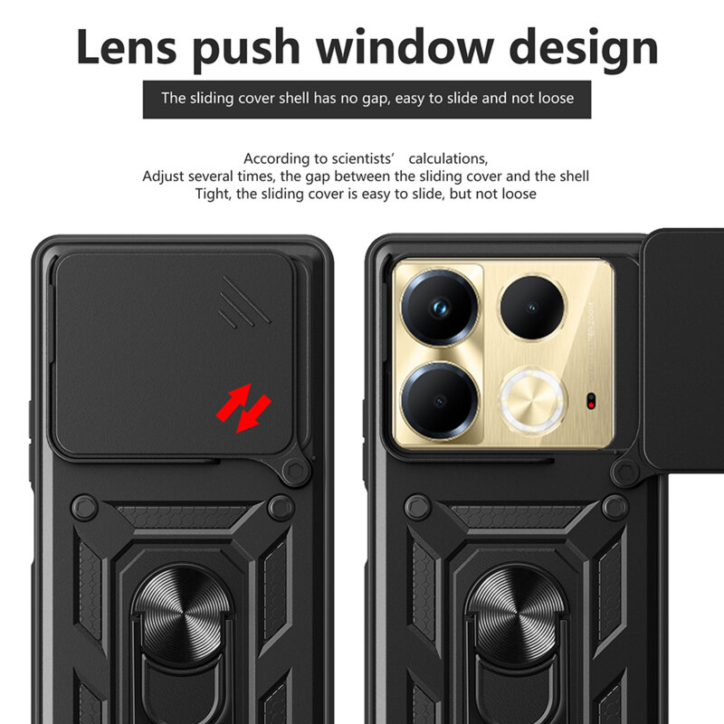 Husa Infinix Note 40 protectie camera Techsuit CamShield Series, negru
