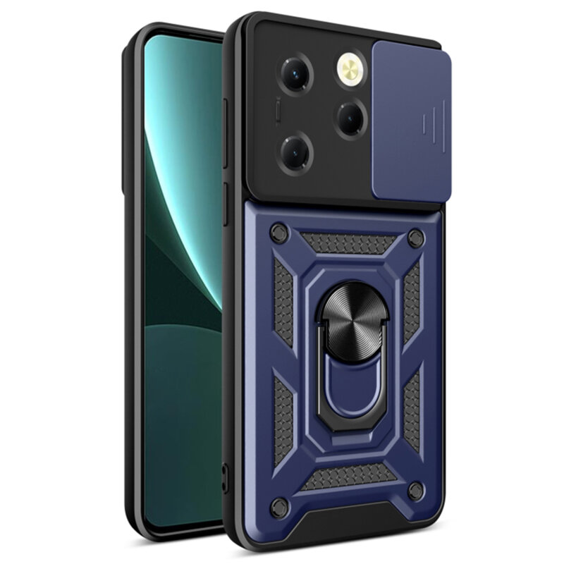 Husa Infinix Hot 40 Pro protectie camera Techsuit CamShield Series, albastru
