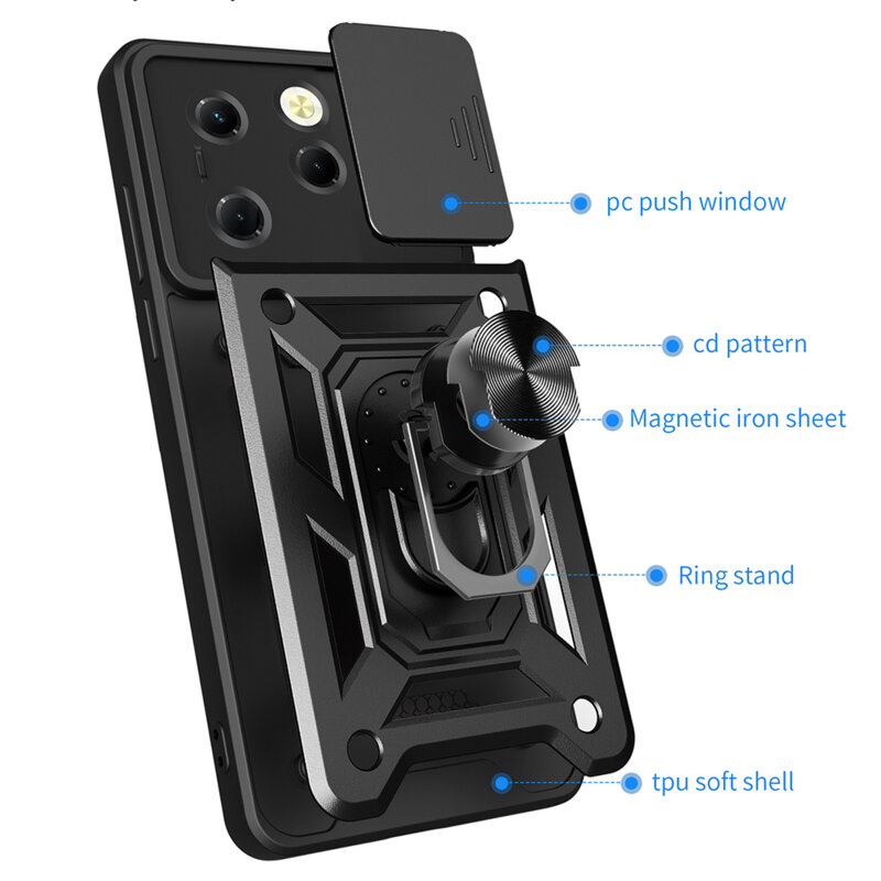 Husa Tecno Spark 20 Pro protectie camera Techsuit CamShield Series, albastru