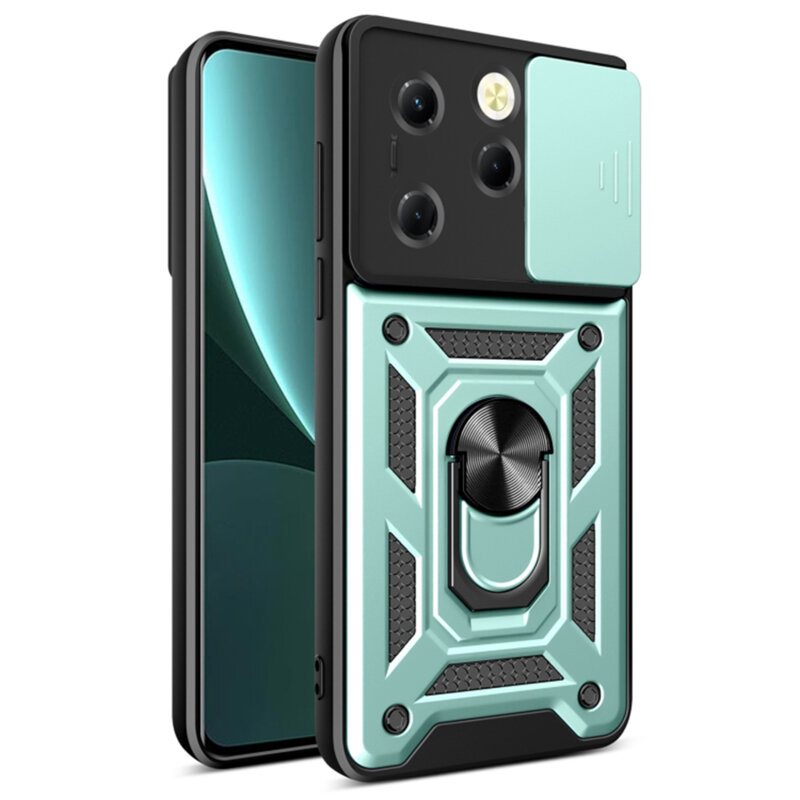 Husa Infinix Hot 40 Pro protectie camera Techsuit CamShield Series, verde
