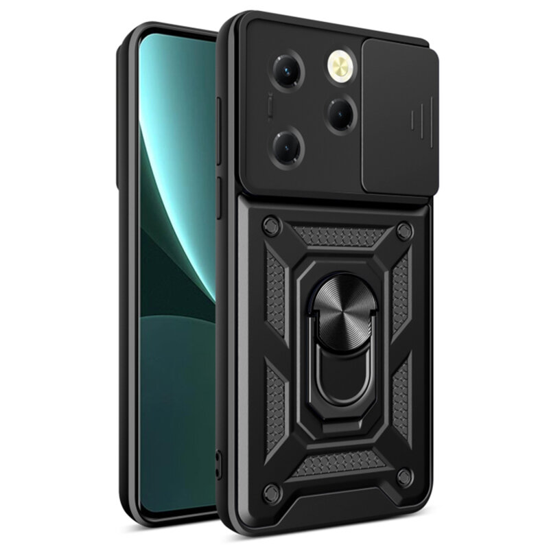 Husa Infinix Hot 40 Pro protectie camera Techsuit CamShield Series, negru