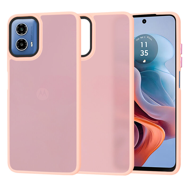 Husa Motorola Moto G45 Techsuit HaloFrost Series, roz
