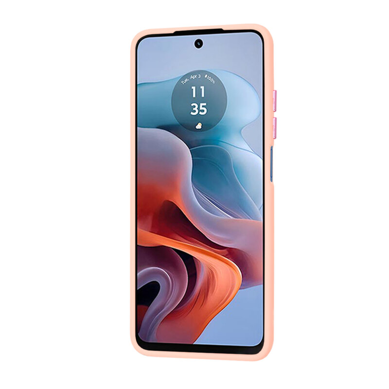 Husa Motorola Moto G45 Techsuit HaloFrost Series, roz