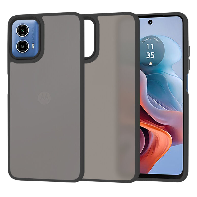 Husa Motorola Moto G45 Techsuit HaloFrost Series, negru
