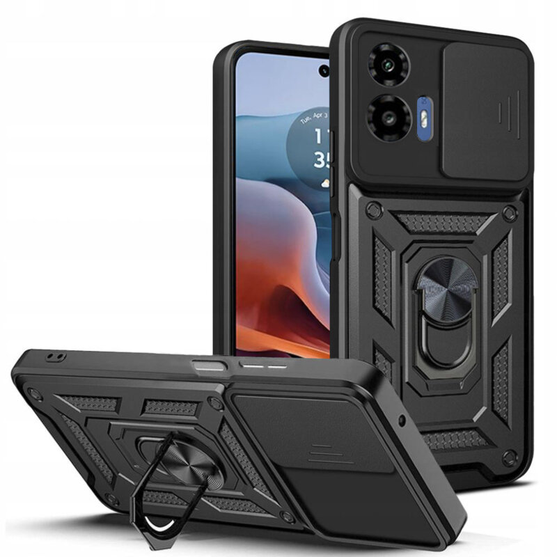 Husa Motorola Moto G45 protectie camera Techsuit CamShield Series, negru