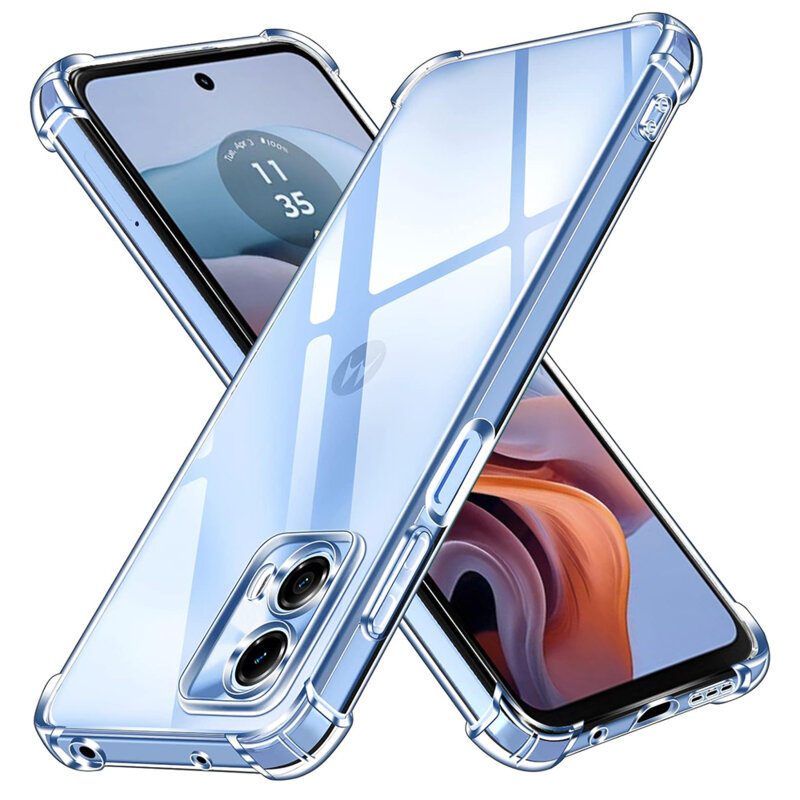 Husa Motorola Moto G45 Techsuit Shockproof Clear Silicone, transparenta
