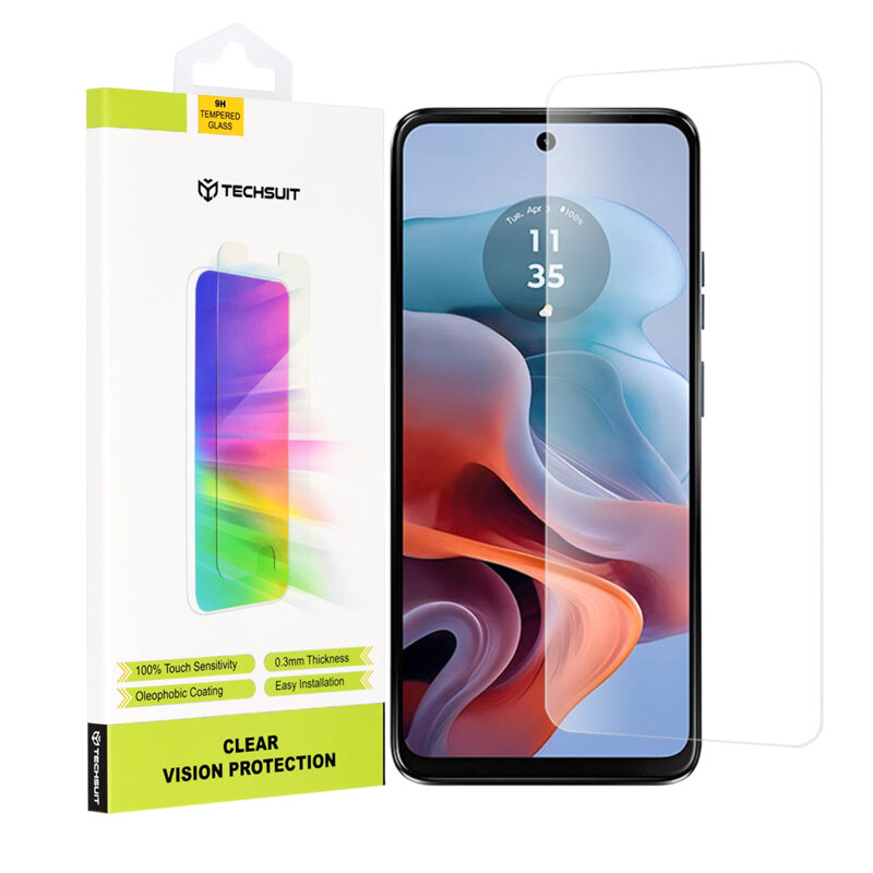 Folie sticla Motorola Moto G45 Techsuit Clear Vision Glass, transparenta