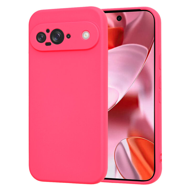 Husa silicon Google Pixel 9 Techsuit SoftFlex, fucsia