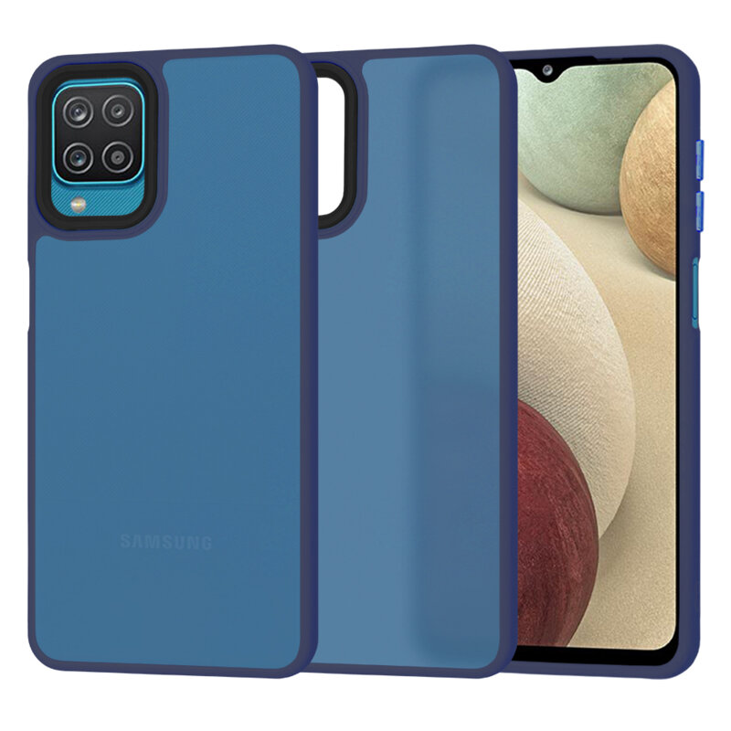 Husa Samsung Galaxy F12 Techsuit HaloFrost Series, bleumarin