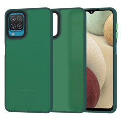 Husa Samsung Galaxy A12 Techsuit HaloFrost Series, verde inchis