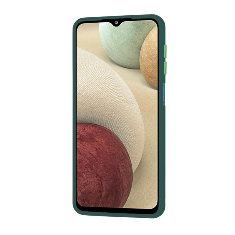 Husa Samsung Galaxy A12 Techsuit HaloFrost Series, verde inchis
