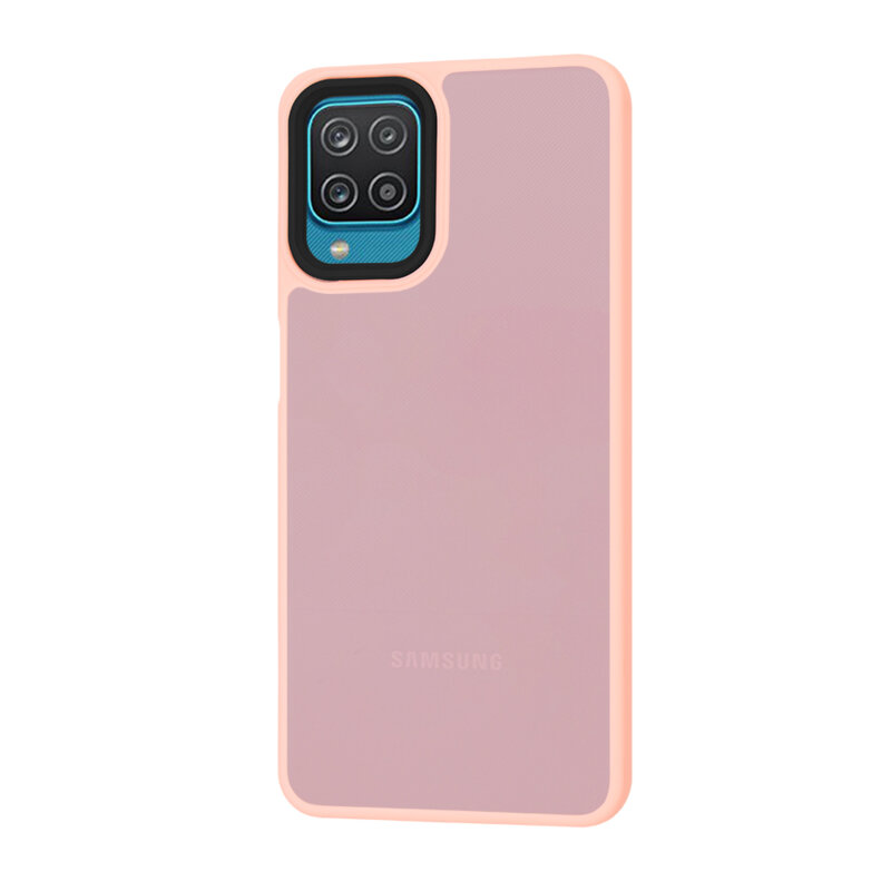 Husa Samsung Galaxy A12 Techsuit HaloFrost Series, roz