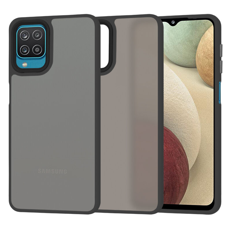 Husa Samsung Galaxy A12 Techsuit HaloFrost Series, negru