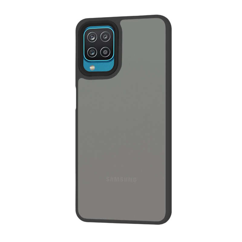 Husa Samsung Galaxy A12 Techsuit HaloFrost Series, negru