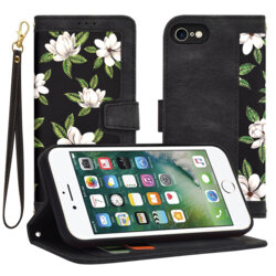 Husa personalizata fete iPhone 8 Techsuit FlipCraft, negru