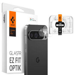 [Pachet 2x] Folie sticla camera Google Pixel 9 Pro Spigen Glas.tR Optik EZ Fit, transparenta