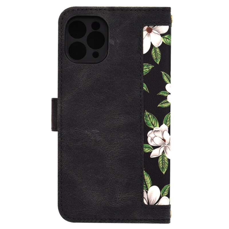 Husa personalizata fete iPhone 11 Pro Techsuit FlipCraft, negru