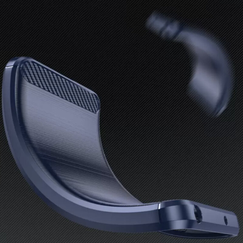 Husa Realme GT 6T Techsuit Carbon Silicone, albastru