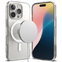 Husa iPhone 16 Pro Ringke Fusion MagSafe, transparenta